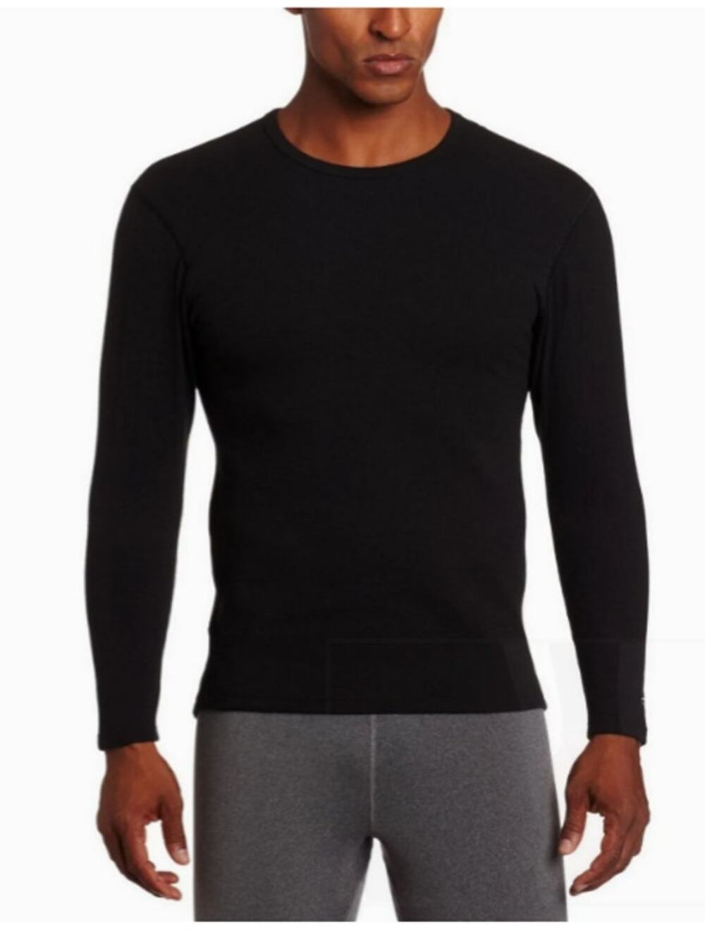 Champion DuoFold Men's 2XL Black Varitherm Expedition Crew Thermal Shirt H8-6